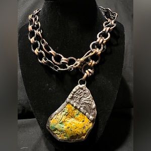 NEVER WORN Statement Necklace and with Large Beautiful Pendant